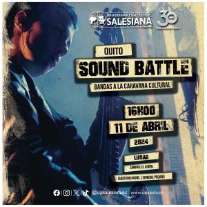 Afiche promocional del Quito Sound Battle: Bandas a la Caravana Cultural